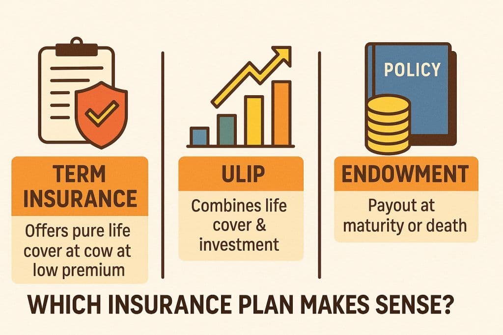 Compare Term, Whole, Endowment and ULIP Insurance Plans